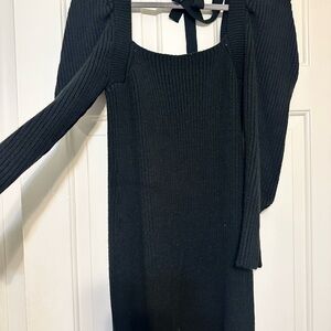 Elegant Black Knit Dress